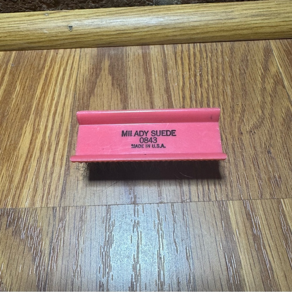 VTG Milady Suede 0843 Brush Made in USA Small Handheld Cleaning Tool Vanity